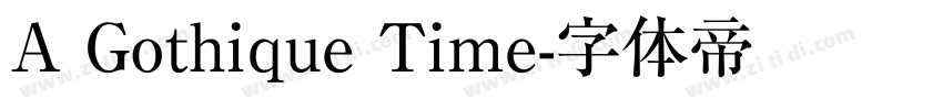 A Gothique Time字体转换
